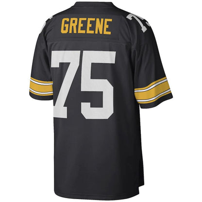 Pittsburgh Steelers #75 Joe Greene Mitchell & Ness Black Legacy Replica Jersey Stitched American Football Jerseys