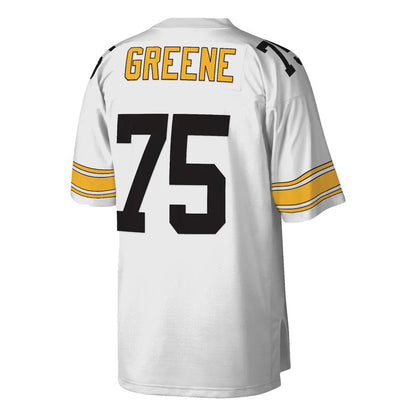 Pittsburgh Steelers #75 Joe Greene Mitchell & Ness White Legacy Replica Jersey Stitched American Football Jerseys