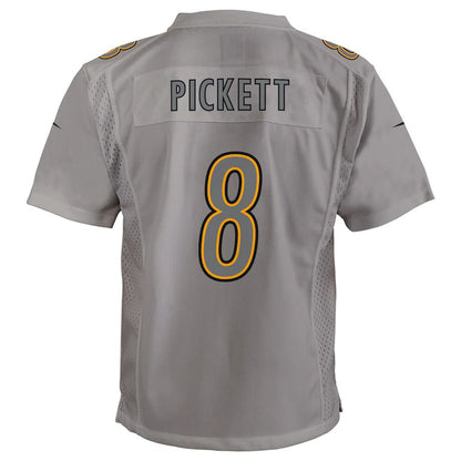 Pittsburgh Steelers #8 Kenny Pickett Gray Atmosphere Game Jersey Stitched American Football Jerseys