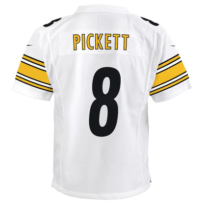 Pittsburgh Steelers #8 Kenny Pickett White Team Game Jersey Stitched American Football Jerseys