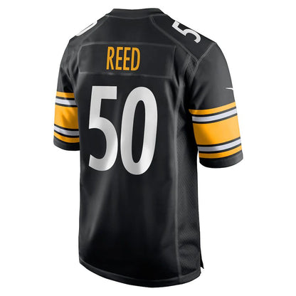 Pittsburgh Steelers #50 Malik Reed Black Game Player Jersey Stitched American Football Jerseys