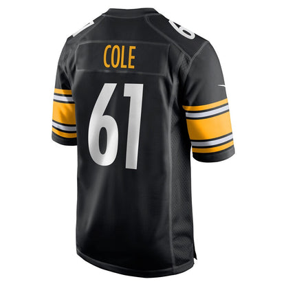 Pittsburgh Steelers #61 Mason Cole Black Game Player Jersey Stitched American Football Jerseys