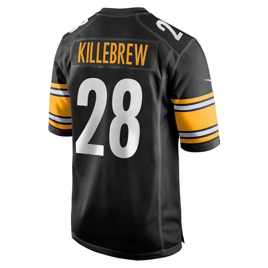 Pittsburgh Steelers #28 Miles Killebrew Black Game Jersey Stitched American Football Jerseys