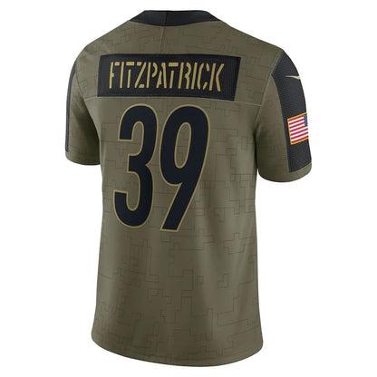 Pittsburgh Steelers #39 Minkah Fitzpatrick Olive 2021 Salute To Service Limited Player Jersey Stitched American Football Jerseys