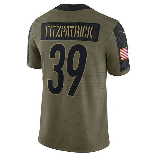 Pittsburgh Steelers #39 Minkah Fitzpatrick Olive 2021 Salute To Service Limited Player Jersey Stitched American Football Jerseys