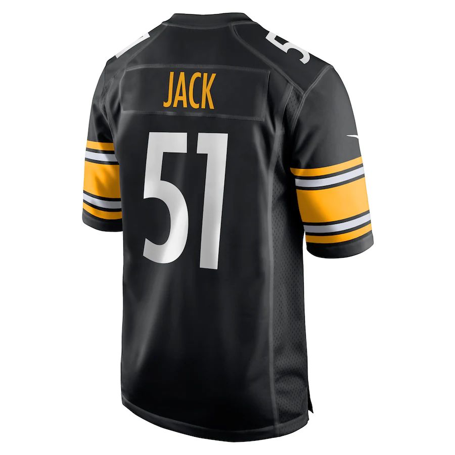 Pittsburgh Steelers #51 Myles Jack Black Game Player Jersey Stitched American Football Jerseys