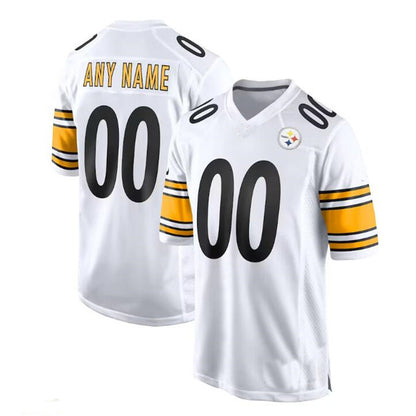 Custom Pittsburgh Steelers White Game Jersey Stitched American Football Jerseys