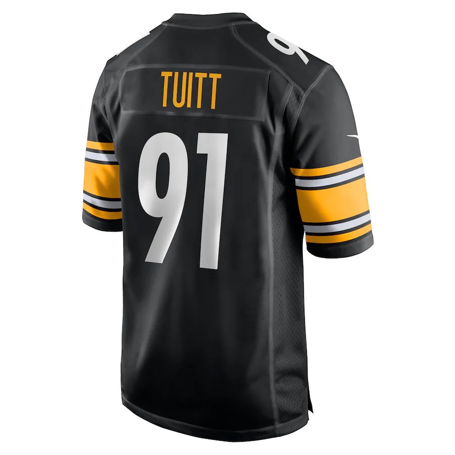 Pittsburgh Steelers #91 Stephon Tuitt Black Game Team Jersey Stitched American Football Jerseys