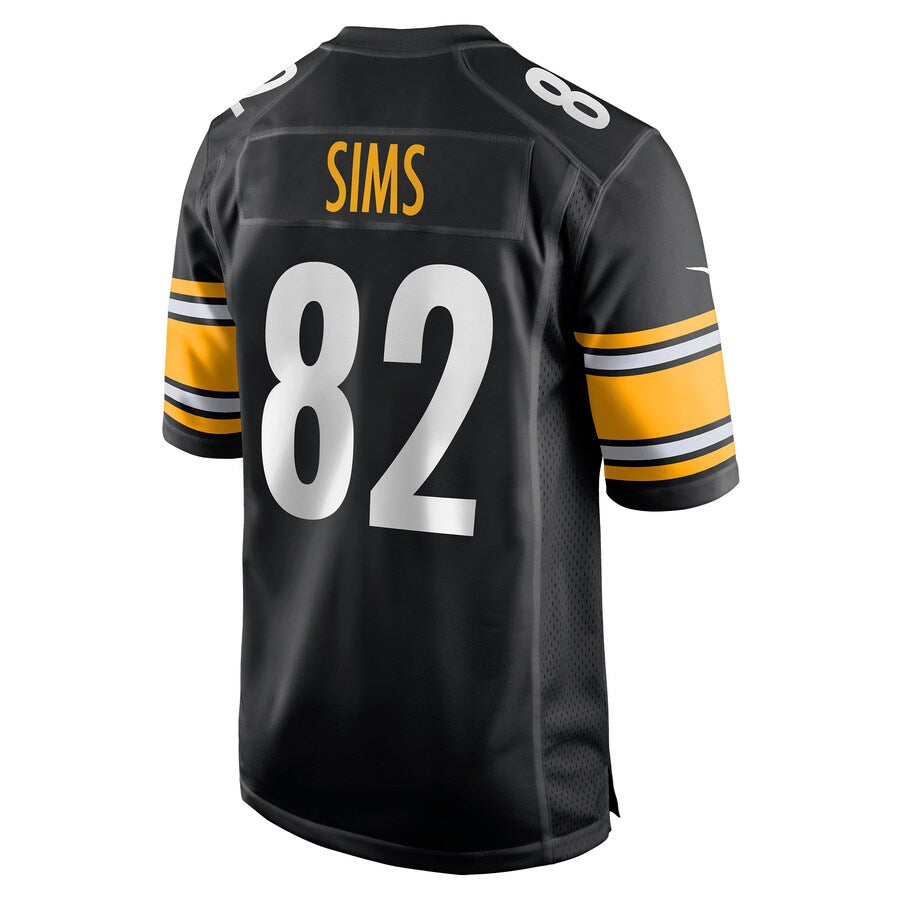 Pittsburgh Steelers #82 Steven Sims Black Game Jersey Stitched American Football Jerseys