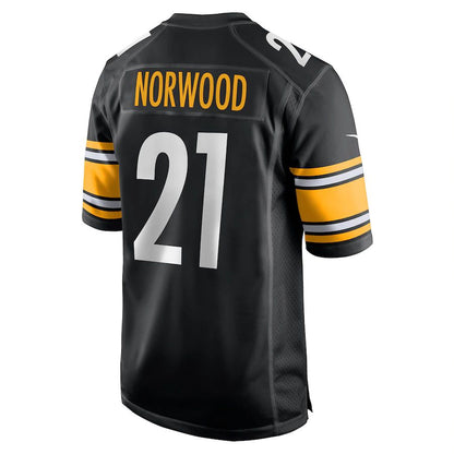 Pittsburgh Steelers #21 Tre Norwood Black Game Jersey Stitched American Football Jerseys