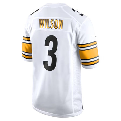 Pittsburgh Steelers #3 Russell Wilson White Game Jersey - White American Football Jerseys