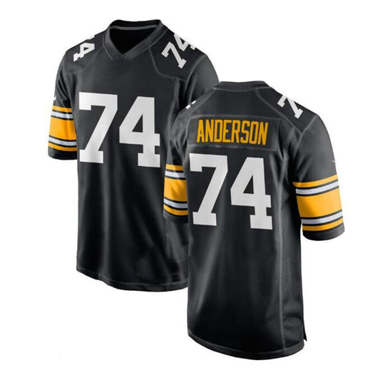 Pittsburgh Steelers #74 Spencer Anderson Alternate Game Jersey - Black Stitched American Football Jerseys