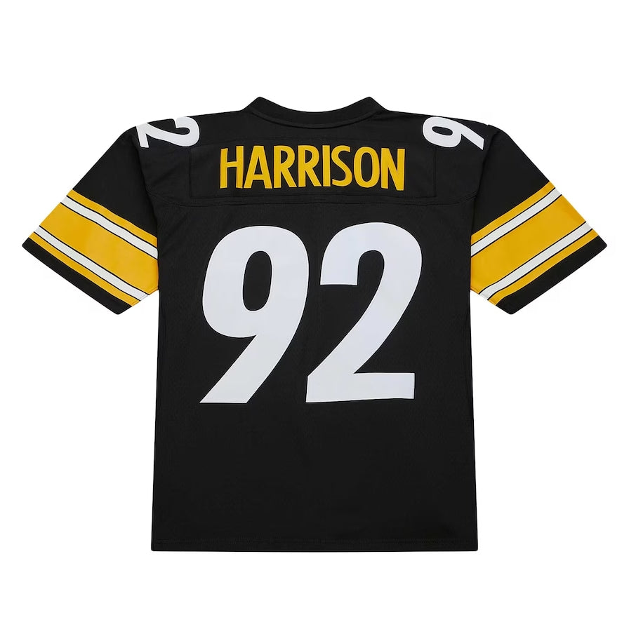 Pittsburgh Steelers #92 James Harrison Mitchell & Ness Black Legacy Replica American Football Jerseys