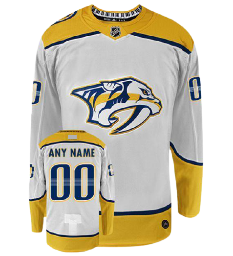 Nashville Predators Away White Team Jersey