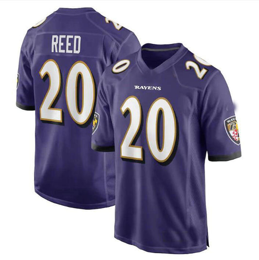 Baltimore Ravens #20 Ed Reed Purple Retired Player Game Jersey Stitched American Football Jerseys