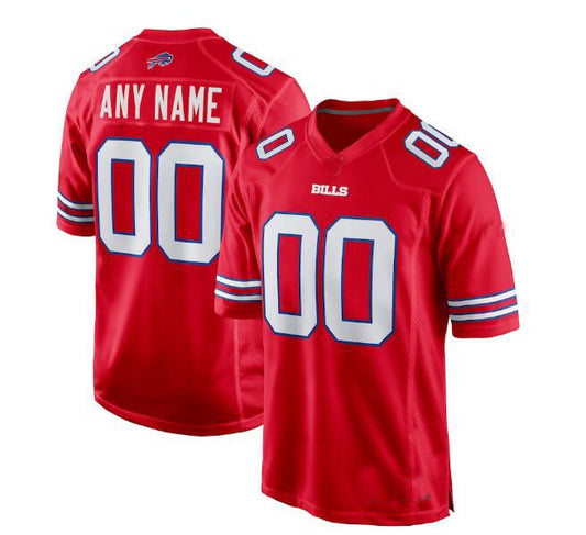 Custom Buffalo  Bills Alternate Game Jersey - Red Stitched American Football Jerseys