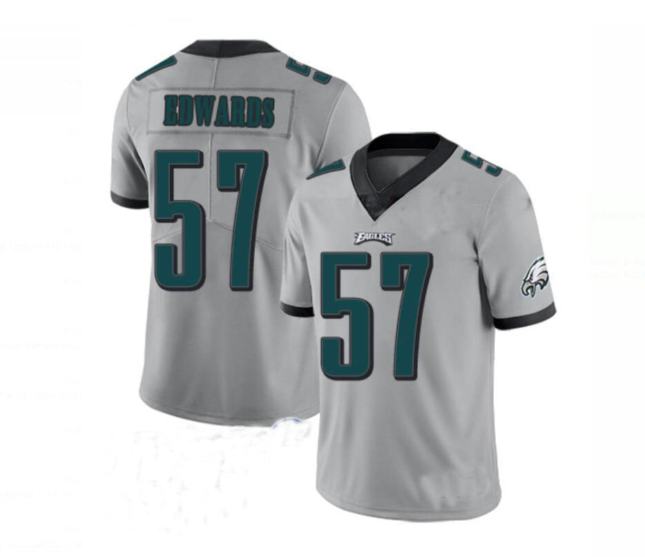 Custom Philadelphia Eagles Gray Team Big Logo Vapor Untouchable Limited Jersey Stitched American Football Jerseys