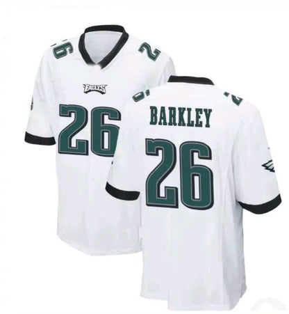 Philadelphia Eagles #26 Saquon Barkley Game white Player Jersey - Midnight Green Stitched American Football Jerseys