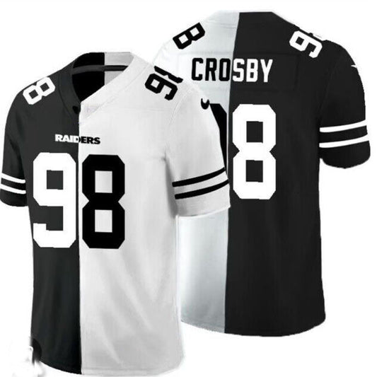 L.Raiders #98 Maxx Crosby Black White Alternate Vapor Limited Jersey Stitched American Football Jerseys