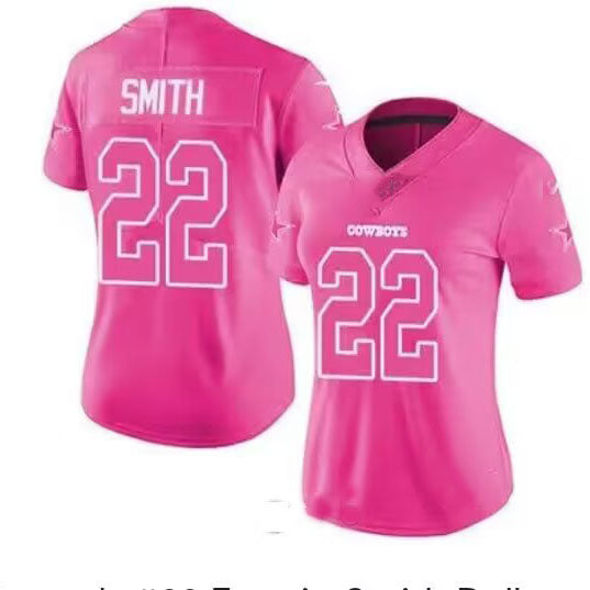 Dallas Cowboys #22 Emmitt Smith Pink Game Jersey Stitched American Football Jerseys