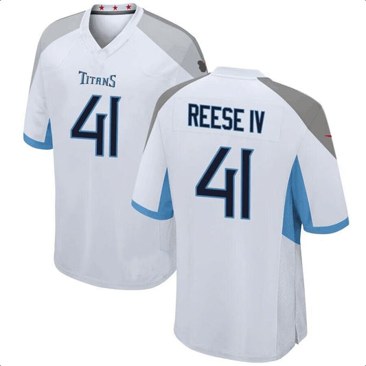 T.Titans #41 Otis Reese IV White Game American Football Jerseys