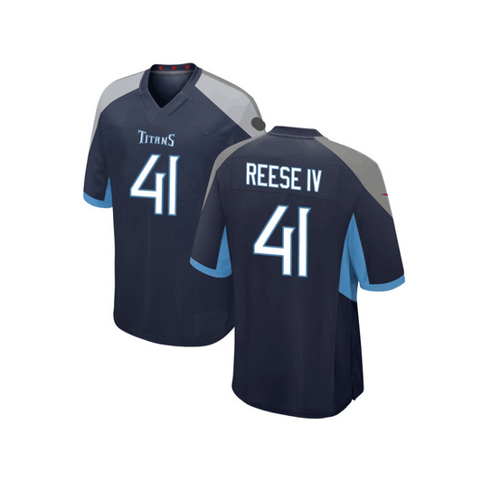 T.Titans #41 Otis Reese IV Navy Game American Football Jerseys