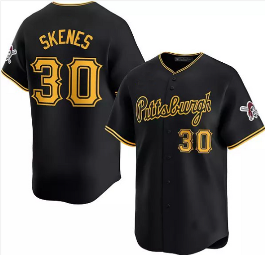 Pittsburgh Pirates #30 Paul Skenes Black Cool Base Baseball Jersey