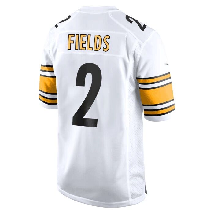 Pittsburgh Steelers #2 Justin Fields White Game Jersey - White American Football Jerseys