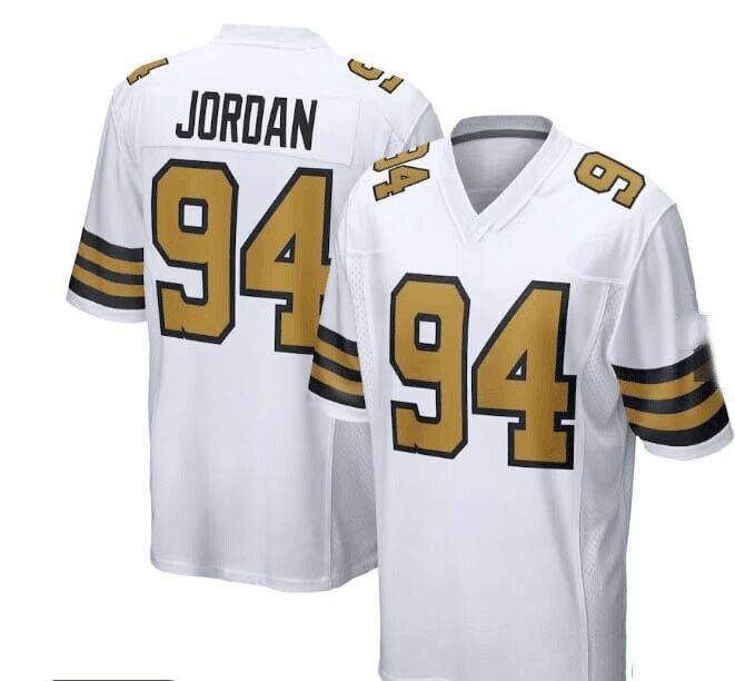 NO.Saints #94 Cameron Jordan White Game Jersey Stitched American Football Jersey