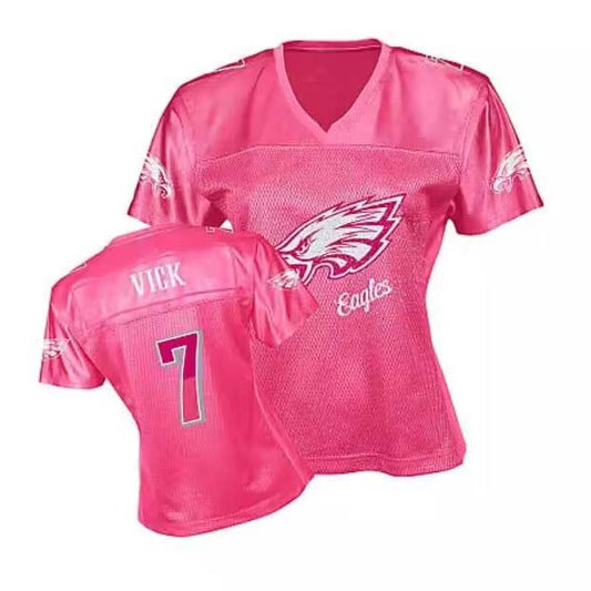 Philadelphia Eagles #7 Michael Vick Pink Fan Stitched American Football Jerseys