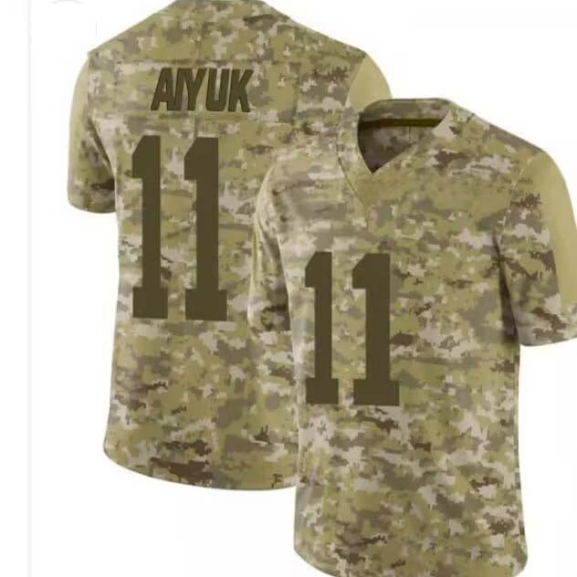 San Francisco 49ers #11 Brandon Aiyuk Salute to Service Limited Jersey - Camo Stitched American Football Jerseys