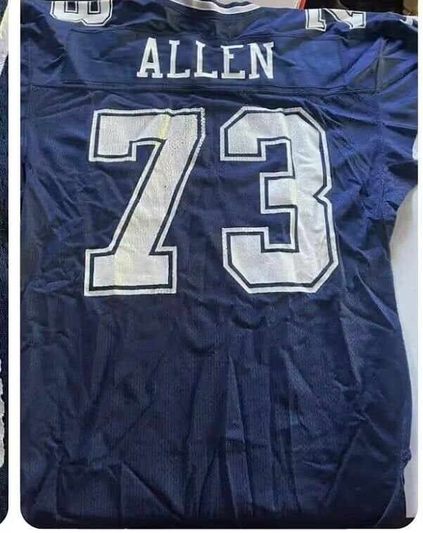 Dallas Cowboys #73 Larry Allen  Vintage Navy Stitched American Football Jerseys