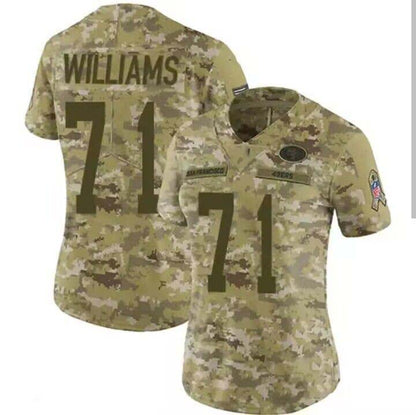 San Francisco 49ers #71 Trent Williams Camo Stitched Limited 2021 Salute To Service Stitched American Football Jerseys