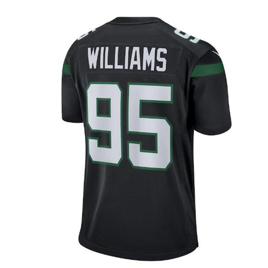 New York Jets #95 Quinnen Williams Alternate Game Player Jersey - Stealth Black Stitched American Football Jerseys