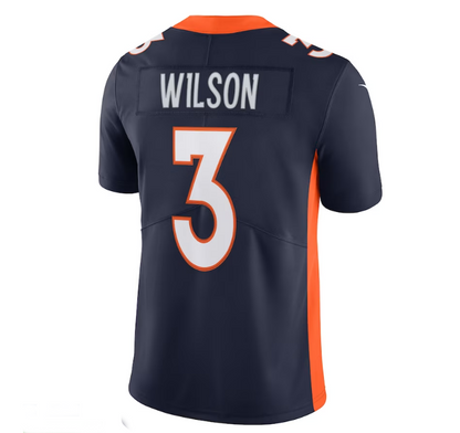 Denver Broncos #3 Russell Wilson Alternate Vapor Limited Jersey - Navy Stitched American Football Jerseys