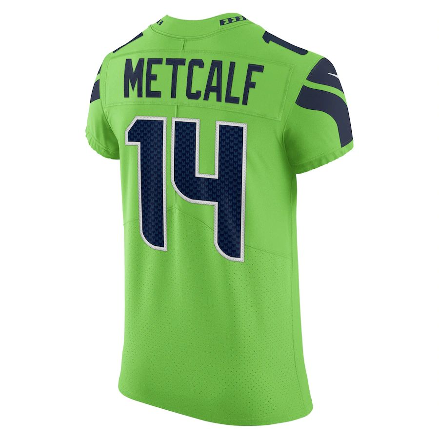 S.Seahawks #14 DK Metcalf Neon Green Alternate Vapor Elite Player Jersey Stitched American Football Jerseys