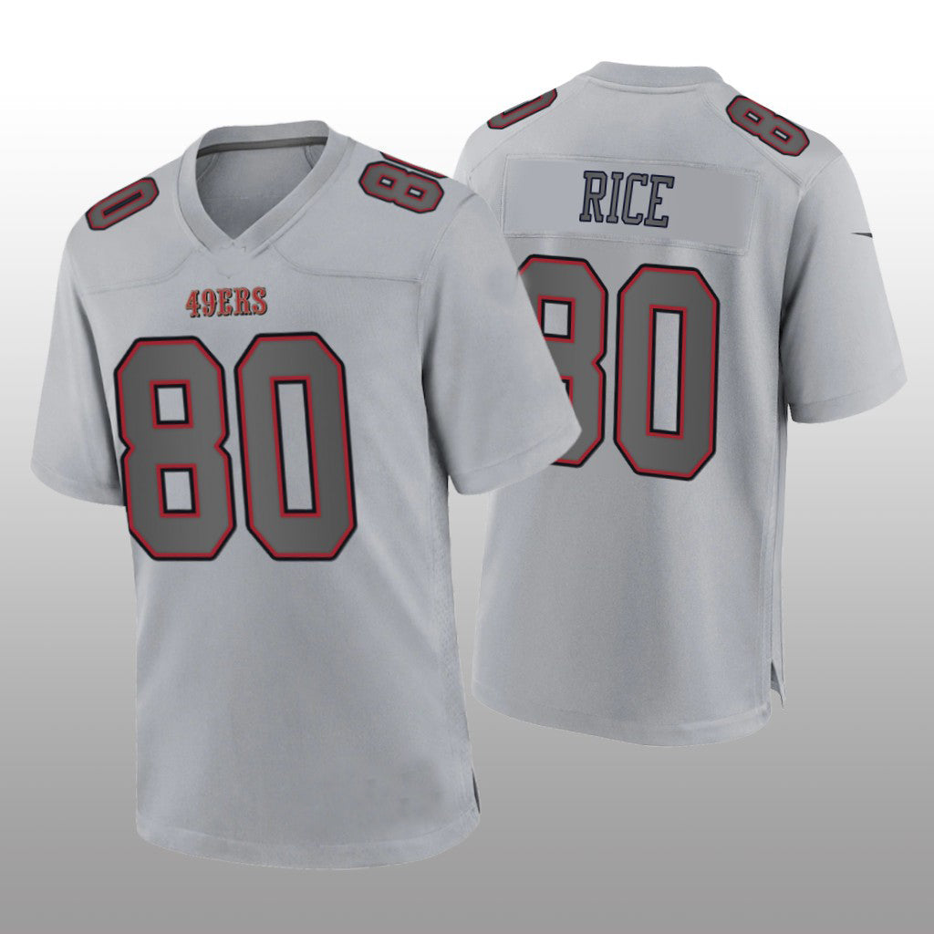 San Francisco 49ers #80 Jerry Rice Gray Atmosphere Game Retired Player Jersey Stitched American Football Jersey