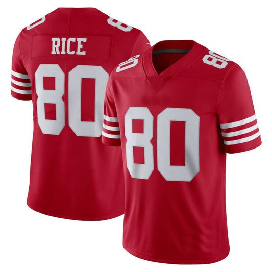 San Francisco 49ers #80 Jerry Rice Scarlet Vapor Limited Retired Player Jersey Stitched American Football Jersey