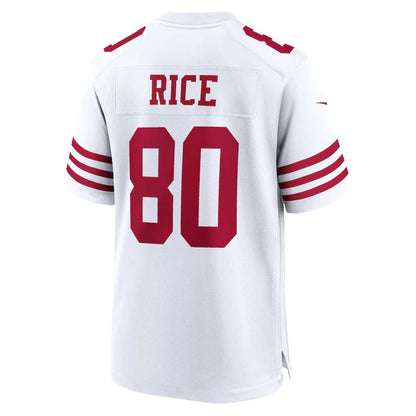 San Francisco 49ers #80 Jerry Rice White Retired Player Game Jersey Stitched American Football Jersey