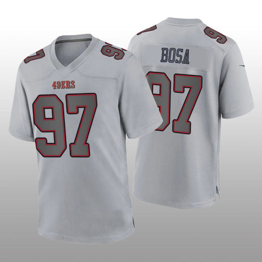 San Francisco 49ers #97 Nick Bosa Gray Atmosphere Game Jersey Stitched American Football Jersey