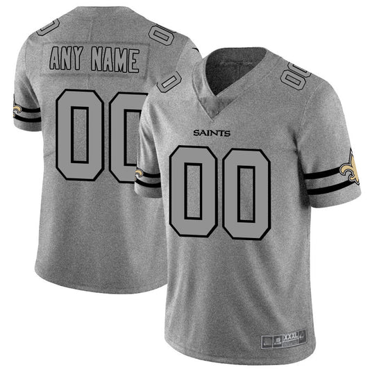 Custom NO.Saints 2019 Gray Gridiron Gray Vapor Untouchable Limited Jersey American Stitched Jersey Football Jerseys