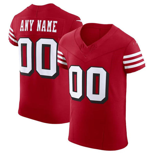 Custom San Francisco 49ers Red Scarlet Vapor F.U.S.E. Elite  Jersey Stitched American Football Jerseys