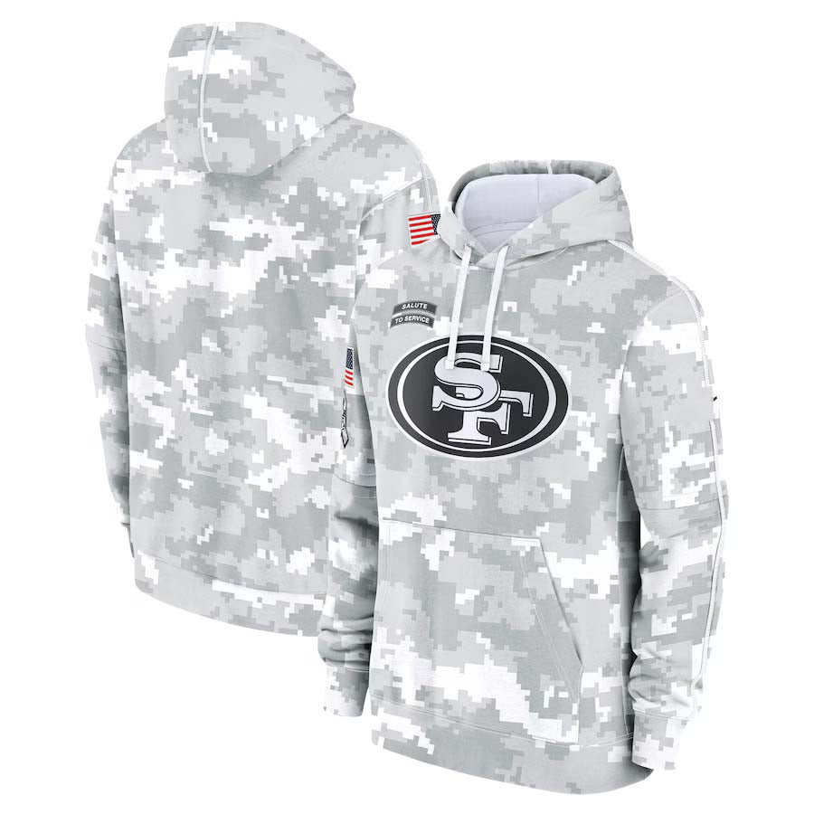 San Francisco 49ers 2024 Salute To Service Club Pullover Hoodie Cheap sale Birthday and Christmas gifts Stitched American Football Jerseys