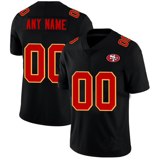 Custom San Francisco 49ers Black American Stitched Name And Number Size S to 6XL Christmas Birthday Gift Football Jerseys