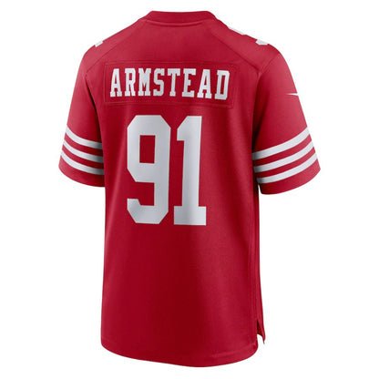 San Francisco 49ers #91 Arik Armstead Scarlet Player Game Jersey Stitched American Football Jerseys