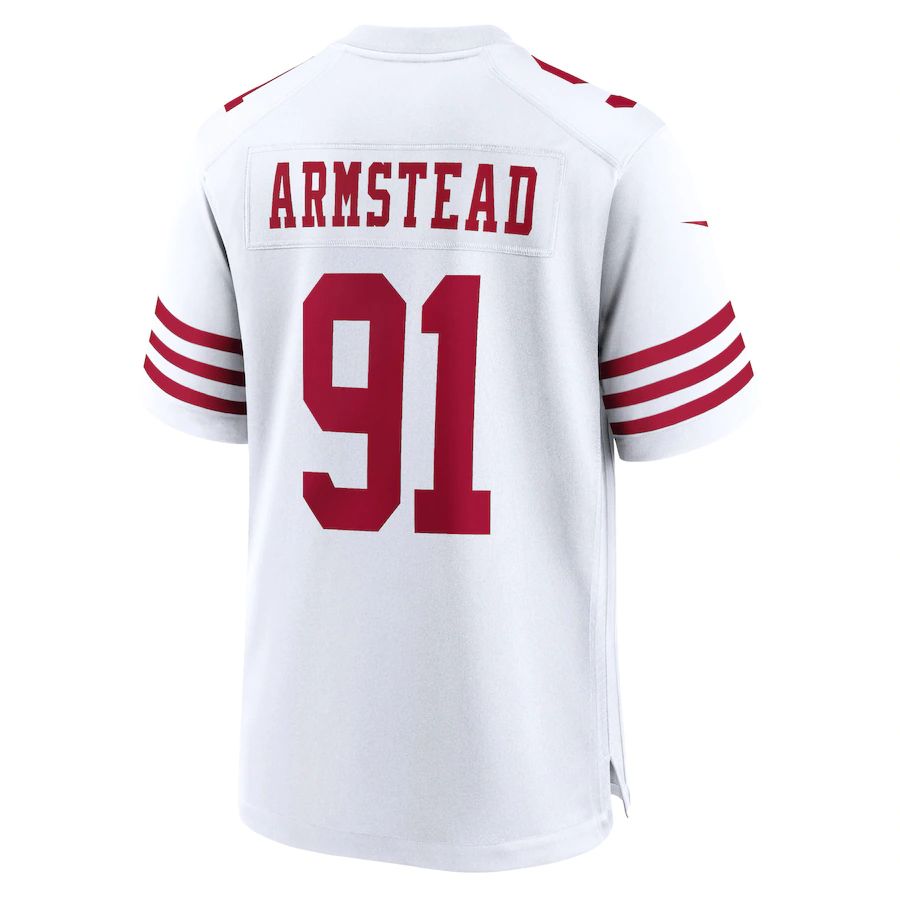 San Francisco 49ers #91 Arik Armstead White Player Game Jersey Stitched American Football Jerseys