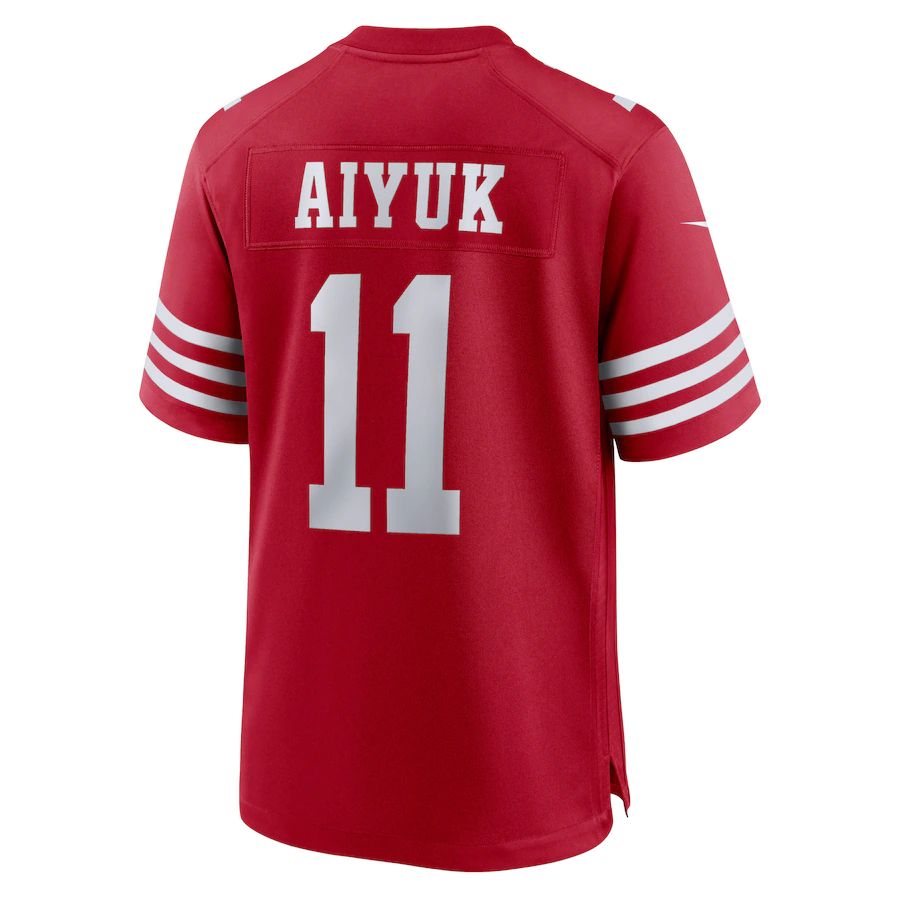 San Francisco 49ers #11 Brandon Aiyuk Scarlet Team Player Game Jersey Stitched American Football Jerseys