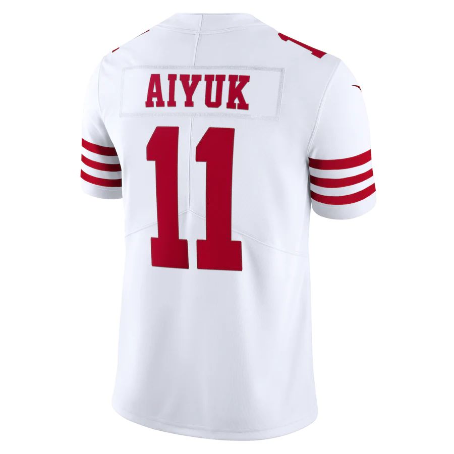 San Francisco 49ers #11 Brandon Aiyuk White Vapor Limited Jersey Stitched American Football Jerseys