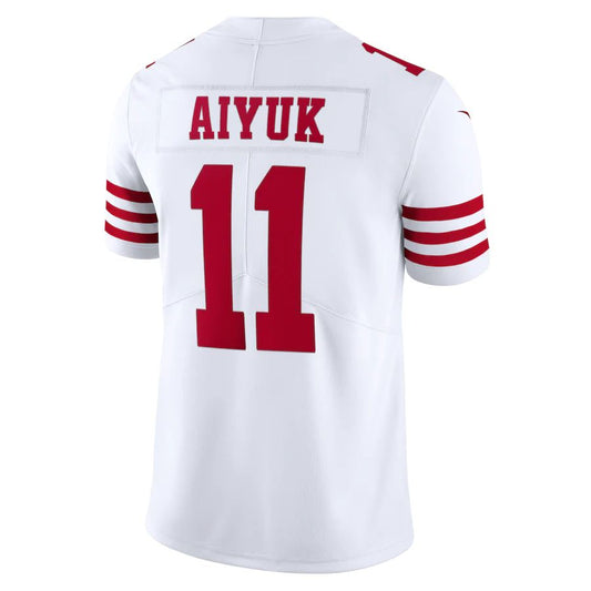 San Francisco 49ers #11 Brandon Aiyuk White Vapor Limited Jersey Stitched American Football Jerseys