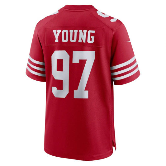 San Francisco 49ers #97 Bryant Young Scarlet Retired Player Game Jersey Stitched American Football Jerseys